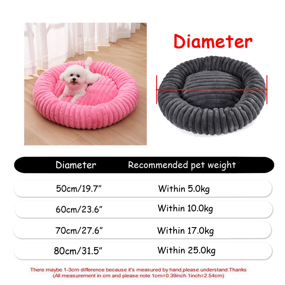 Fluffy Round Snuggle Bed