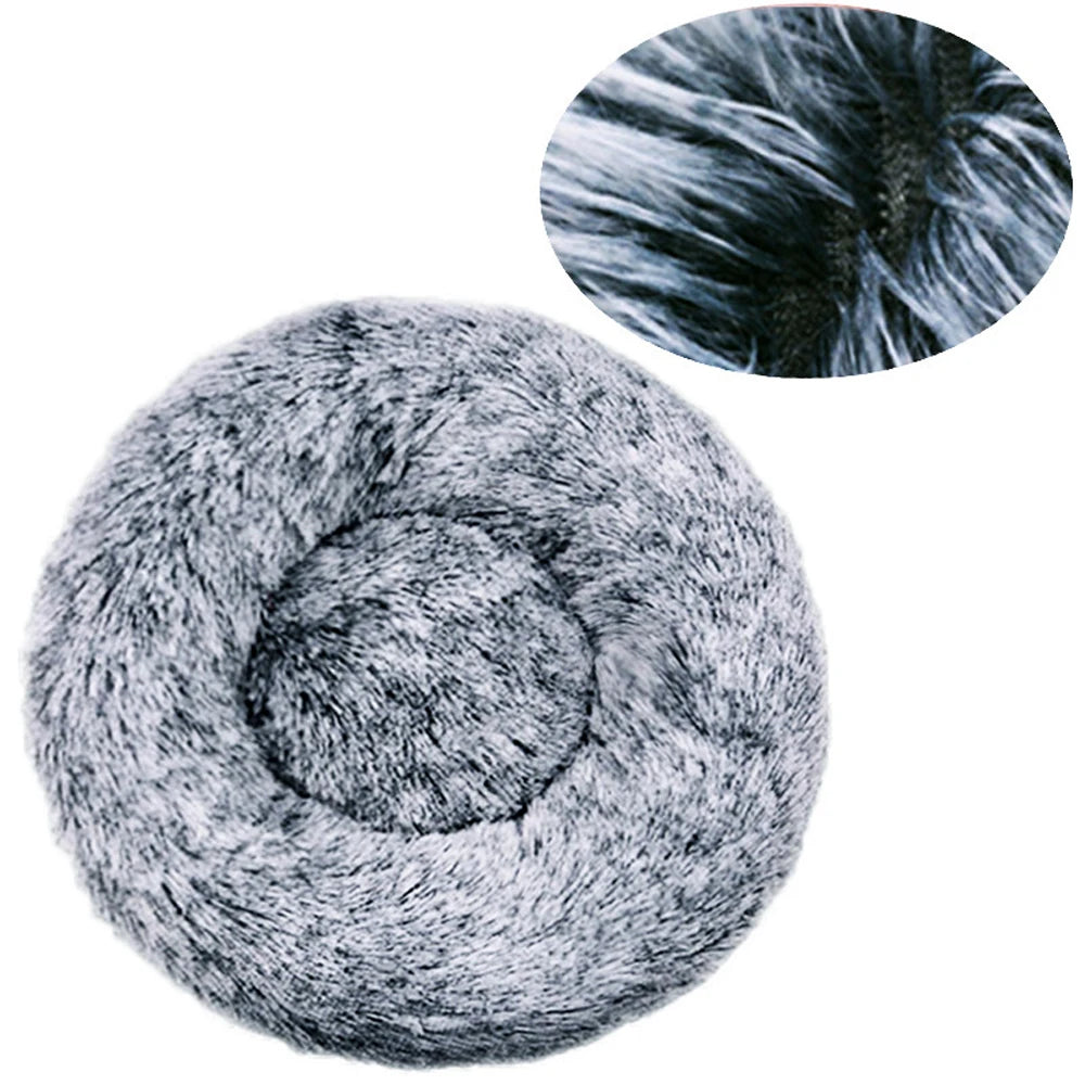 Fluffy Round Snuggle Bed