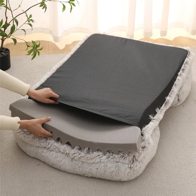 Sofa-Style Bolster Bed with Removable Cushion