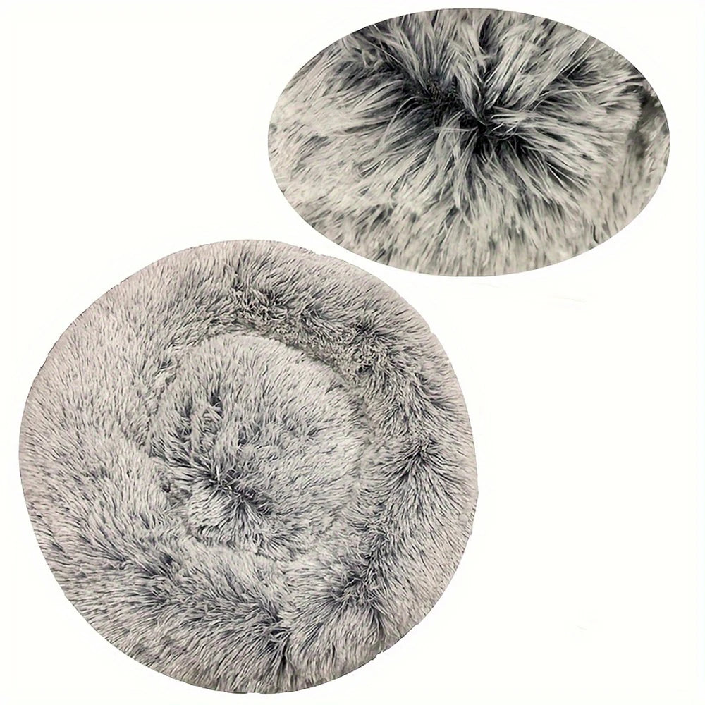 Fluffy Round Snuggle Bed