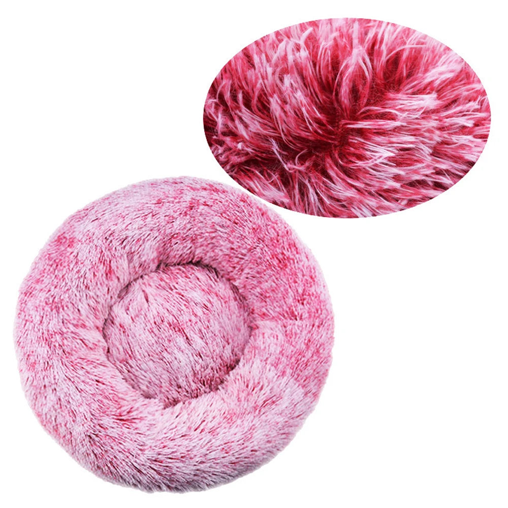 Fluffy Round Snuggle Bed