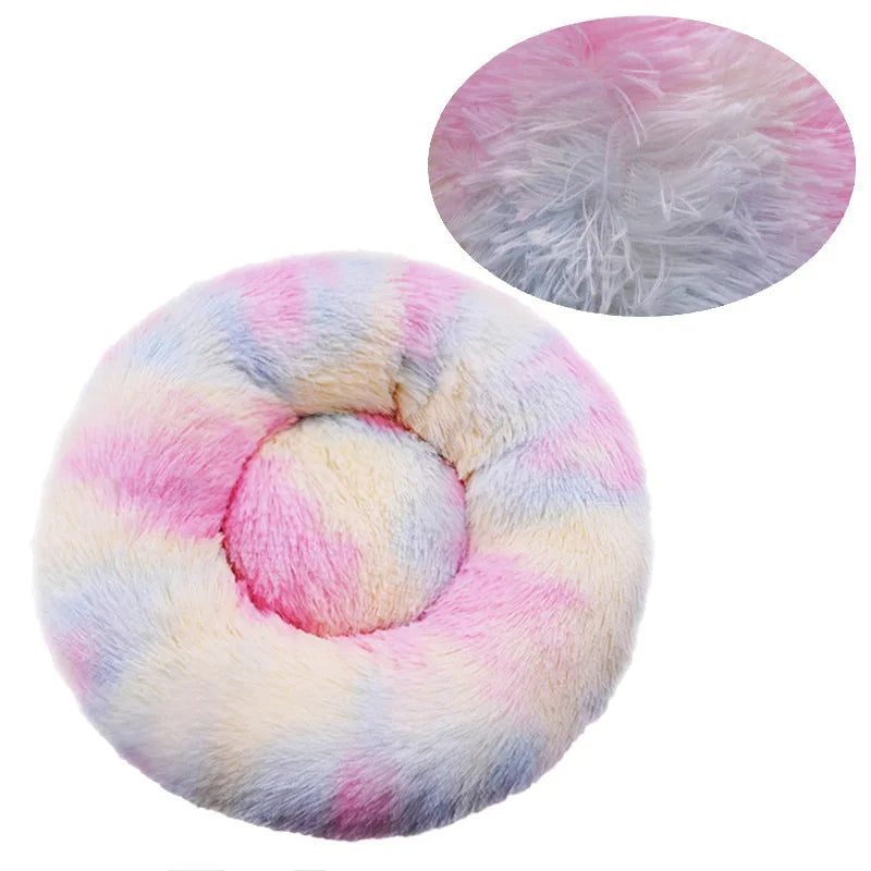 Fluffy Round Snuggle Bed