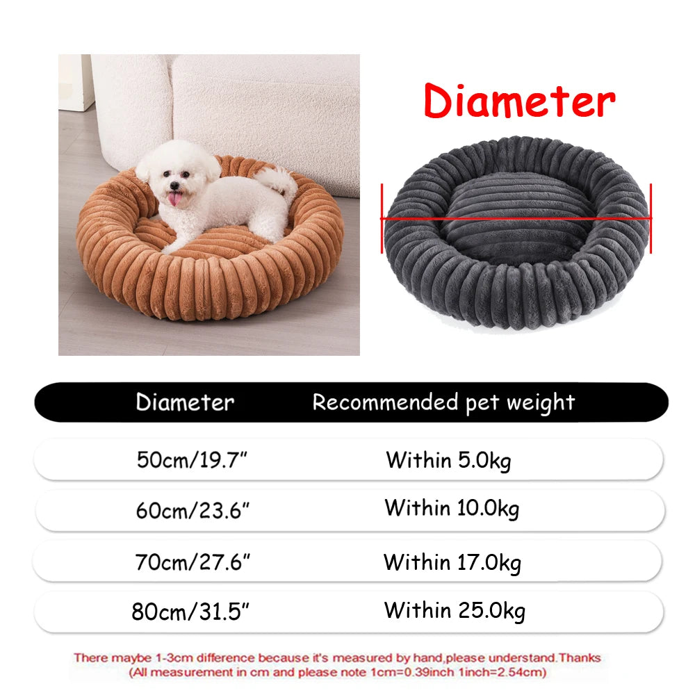Fluffy Round Snuggle Bed