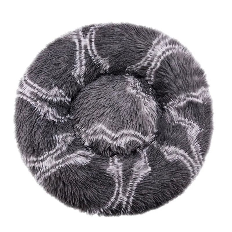 Fluffy Round Snuggle Bed