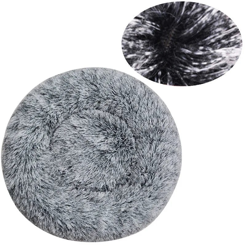 Fluffy Round Snuggle Bed