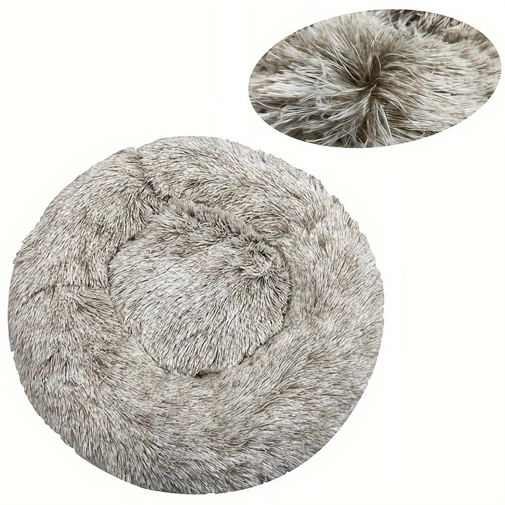 Fluffy Round Snuggle Bed