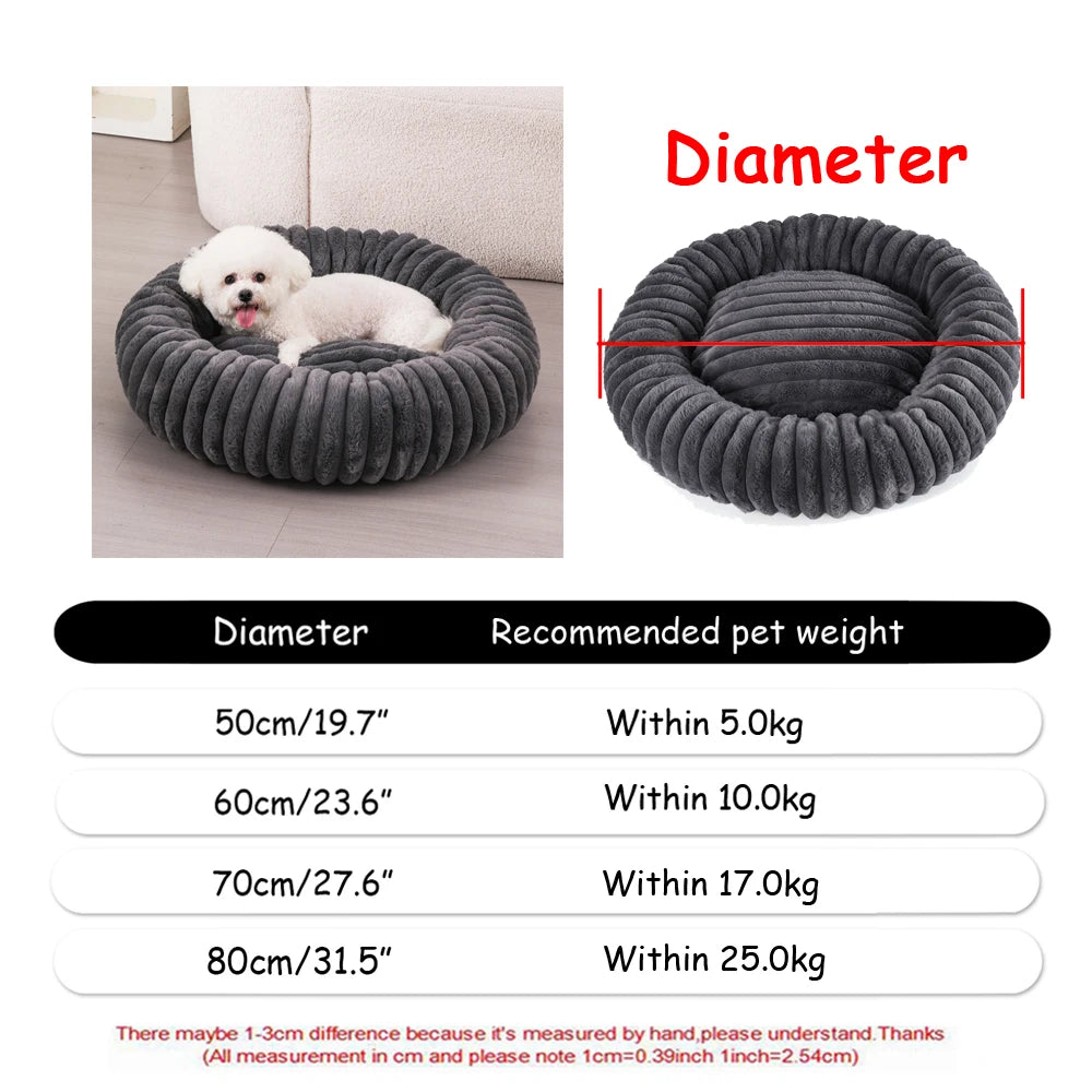Fluffy Round Snuggle Bed