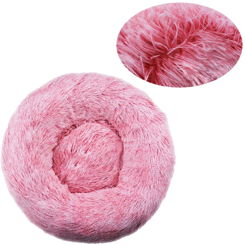 Fluffy Round Snuggle Bed