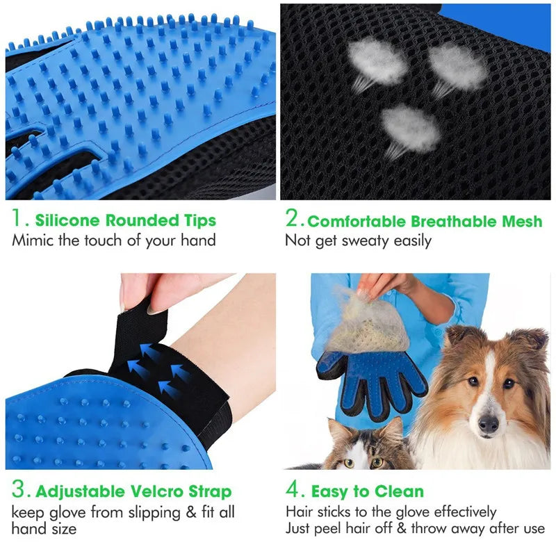 Rubber Bath and Grooming Glove