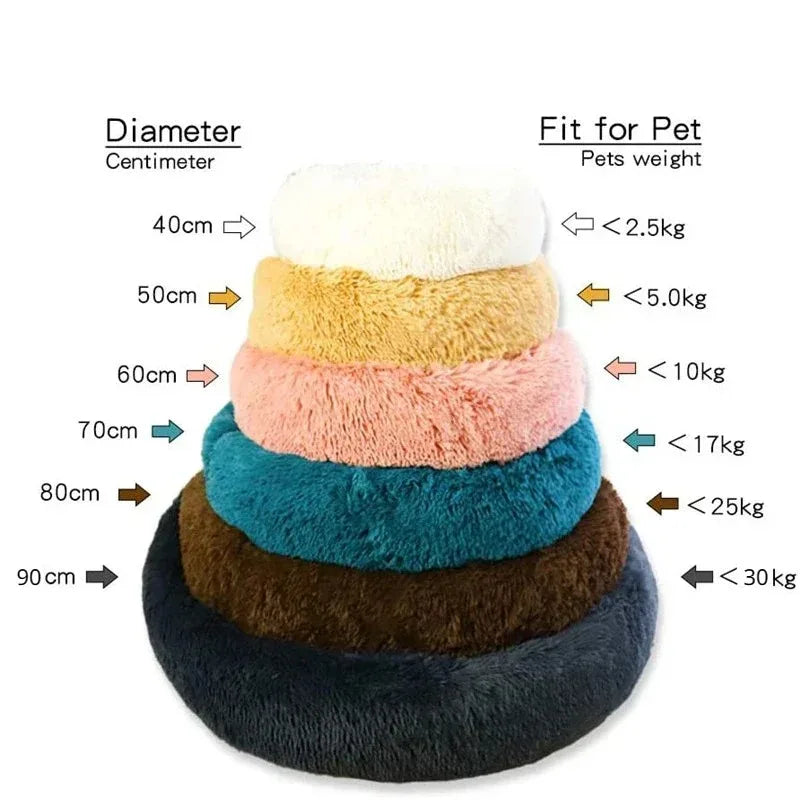 Fluffy Round Snuggle Bed