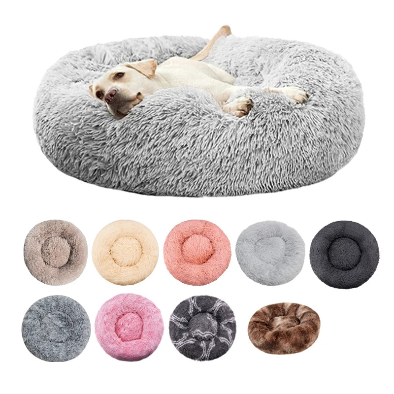 Fluffy Round Snuggle Bed